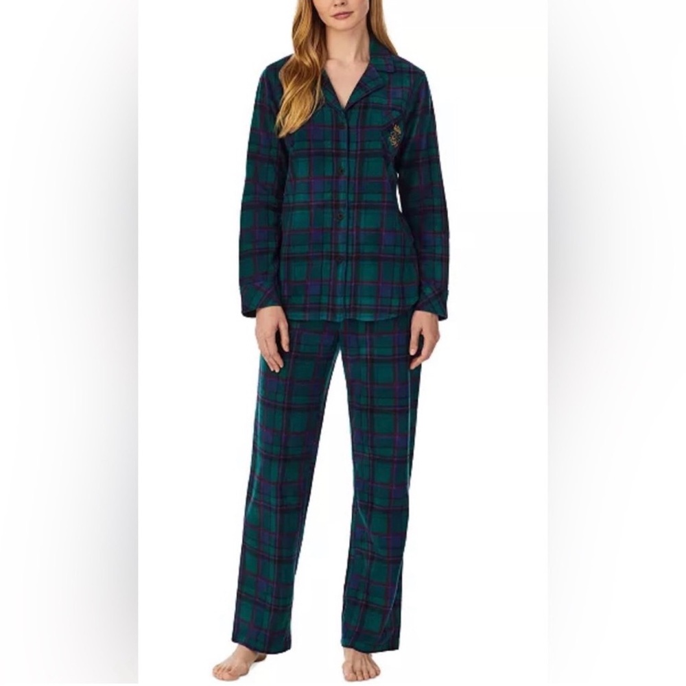 Lauren Ralph Lauren Women’s Plaid Pajama Set - Black, Red, and Green, XL - NWOT - Picture 4 of 4